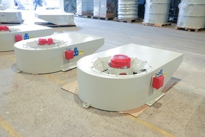 Support OEM 250 ° C-300 ° Ventilateur centrifuge à flux mixte JET PL-C-85-4 blanc avec acier CT3 pour l'extraction des fumées dans les sous-sols - Product Image 4