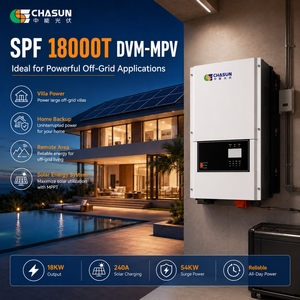 Onduleur hybride monophasé haute puissance <span class=keywords><strong>Growatt</strong></span> <span class=keywords><strong>SPF</strong></span> 18000T DVM-MPV 18kW, crête de puissance 54kW, MPPT 240A, efficacité 85% pour systèmes solaires - Product Image 4