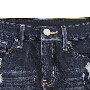 High Waist Ripped Denim <b>Shorts</b> for <b>Men</b> Casual Blue Elastic Waist Quick Dry - Product Image 5