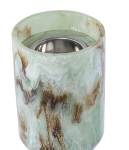 Luxury Green Resin <b>Bakhoor</b> Mabkhara Arabic <b>Oud</b> Incense Burner Refillable Minimalist Home Fragrance Decor - Product Image 1