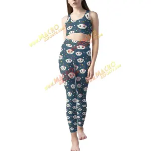 Wholesale custom high waist pants Funky print yoga tights women gym pants online in different colours and sizes