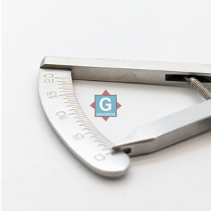 Calibre Castroviejo 7 cm, plage de mesure manuelle 0-20 mm, instrument chirurgical pour la chirurgie plastique - Product Image 6