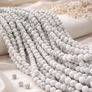 Trending Gemstone Howlite stone beads <b>strings</b> for <b>bracelet</b> making and jewellery making - Product Image 1
