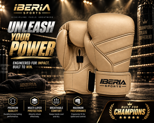 Gants de boxe en cuir véritable IBERIA pour l'entraînement, le sparring, le sac de frappe, avec fermeture auto-agrippante, personnalisables OEM - Product Image 6