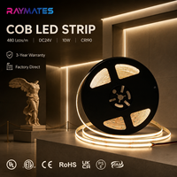 Bande lumineuse LED 24V COB M3 autocollante, best-seller, pour éclairage de meubles de cuisine, armoires, étagères et plafonds