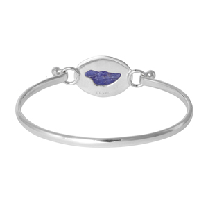 925 Sterling Silver Twister <b>Bracelet</b> Tanzanite Gemstone Rough Shape Natural Bezel Setting Trendy Bangle Women Gift Party - Product Image 3