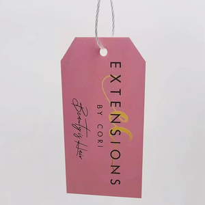 Etiquetas de lavandería con acabado brillante troqueladas, tarjetas de trabajo, etiquetas de precio personalizadas para ropa - Product Image 3