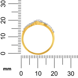 Anillo de Diamantes Charisma Superpuestos, Anillo Infinito con Corazón, Oro Amarillo de 18K, Forma de Corazón, Diamante Cultivado en Laboratorio de 0.45 Ct, Diseño Infinito Abierto - Product Image 4