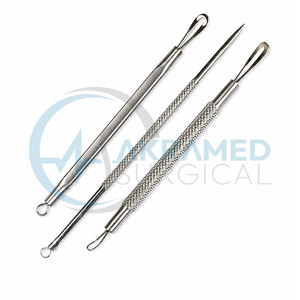 Extractor de Puntos Negros de Acero Inoxidable, Cuchillo para Acné de Doble Punta, Herramienta de Belleza para Eliminar Espinillas, Certificado CE ISO - Product Image 1