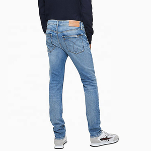 Nouveau jean personnalisé pour homme, couleur bleu uni, pantalon en denim confortable, pantalon en denim authentique, style printemps pour homme - Product Image 2