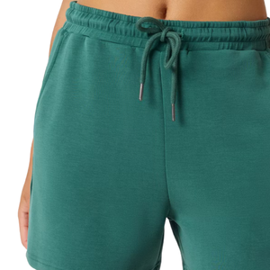 <b>Womens</b> Casual Sweat <b>Shorts</b> Elastic Waist Drawstring Side Pockets Relaxed Fit Open Hem Custom Wholesale OEM Manufacturer Supplier - Product Image 2