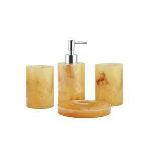 Luxury <b>White</b> Resin <b>Bathroom</b> <b>Accessory</b> <b>Set</b> Modern Home and Hotel Essentials - Product Image 3