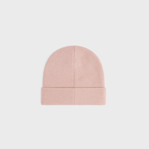 Gorro de Punto Cálido con Diseño de Bordado Personalizado, 100% Acrílico, Ajustable, con Botón de Color en Contraste, para Hombre y Mujer, Estilo Urbano de Invierno - Product Image 3