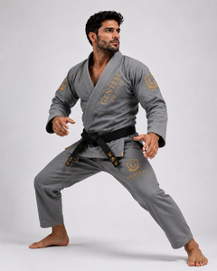 Brazilian jiu jitsu Kimono unisex Gray 100% Cotton Regular Fit Adult Martial Arts Wear Durable Embroidery Logo - Product Image 5