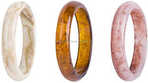 Highly Polished Customized Handcrafted <b>Cufflink</b> <b>Vintage</b> Angel Style Fashion Resin Joint Bangle Resin Craft for Women From India - Product Image 3