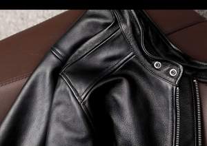 Men's Classic Genuine Cowhide Leather <b>Jacket</b> <b>Winter</b> Custom Logo High Street Style Breathable Zipper Closure Men's <b>Winter</b> <b>Jackets</b> - Product Image 2