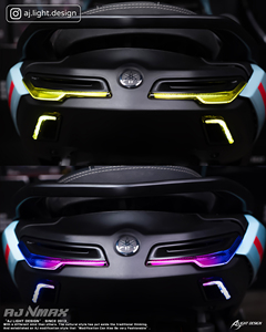 AJLIGHT DESIGN Luz Trasera LED RGB de Cuatro Lentes Fabricada en Taiwán, Sistema de Iluminación Dedicado para Motocicletas Yamaha NMAX V3 AJNMAX-BTL - Product Image 6