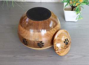 Urne funéraire biodégradable en bois pour animaux de compagnie, gravée de la patte, souvenir commémoratif pour chien et chat, décoration intérieure - Product Image 4