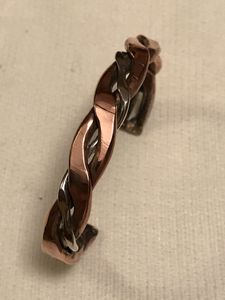 Traditional <b>Copper</b> <b>Bracelet</b> For Women Crafted With Artistic Hammered Texture And Elegant Vintage Appearance Style - Product Image 1