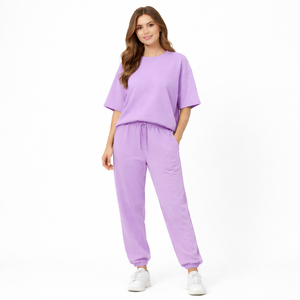 Conjunto Deportivo Casual para Mujer, Estilo Urbano, Corte Holgado, Hombros Caídos, Tacto Suave, Ropa de Calle para el Día a Día, Nueva Colección Primavera 2026 - Product Image 2