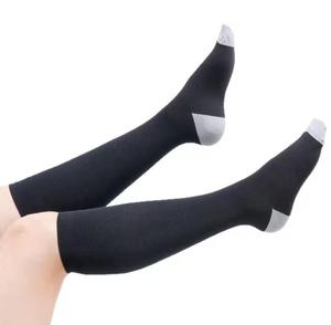 Chaussettes de compression mi-hautes pour hommes, respirantes, tricotées, sportives, été, polyamide, antidérapantes - Product Image 2