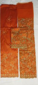 2026 Latest Trendy Fashion Nigerian George Wrapper Woven Taffeta <b>Fabric</b> Florals Pattern Anti-static Breathable 120 GSM Specials - Product Image 6