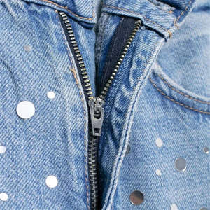 Jeans de Hombre con Cristales Brillantes, Diseño Nuevo, Corte Slim, 100% Algodón, Jeans de Mujer Personalizados con Tachuelas y Pedrería - Product Image 5