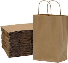 Sacs en papier kraft blanc et brun SOS personnalisés avec logo imprimé, biodégradables, durables, écologiques, résistants à la graisse, à usage unique, avec poignées torsadées - Product Image 2