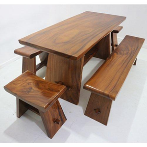 Ensemble table et bancs de pique-nique en teck, table à manger avec sièges intégrés, mobilier de jardin moderne pliable et minimaliste - Product Image 3