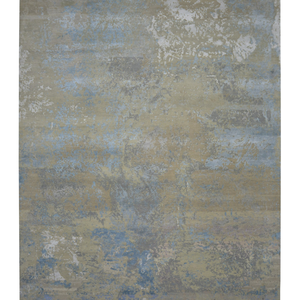 Tapis artisanal Pahadiya en laine nuageuse, tapis texturé abstrait de qualité supérieure à poils ras pour salons modernes - Product Image 2