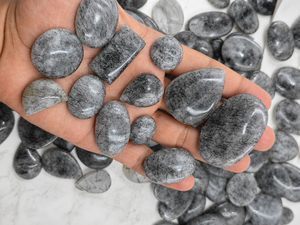 Natural Black Rutilated Quartz Loose Gemstones Tumbled Crystal <b>Stones</b> Polished <b>Pebbles</b> for Jewelry Craft - Product Image 2