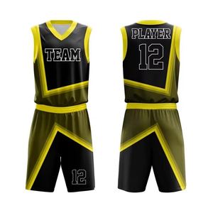 Uniforme de Baloncesto Unisex de Alto Rendimiento, Talla Grande, 100% Poliéster, Tela Suave, Último Diseño - Product Image 3