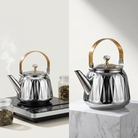 Bouilloire à eau texturée diamant 2L en acier inoxydable 304 durable avec poignée ergonomique pour la cuisine domestique et l'utilisation en extérieur