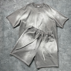 Camiseta de Manga Corta con Cuello Redondo Negra para Hombre, Color Sólido, Informal, de Punto, de Algodón, para Verano - Product Image 5