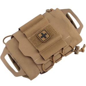 Wholesale Leather Medical Pouch <b>Black</b> Compact First Aid Kit Emergency Medications Bandages Tools <b>Waterproof</b> Design for sale - Product Image 5