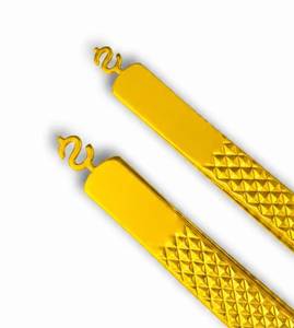 แหนบต่อขนตา Morje Surgical ชุบทอง สแตนเลสสตีล ปลายเรียบ ขนาด 10 มม. สำหรับต่อขนตา - Product Image 3