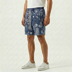 Men's Solid Casual Acid Wash Canvas Mid Waist Breathable <b>Quick</b> <b>Dry</b> Eco-Friendly High-quality Drawstring <b>Shorts</b> - Product Image 2