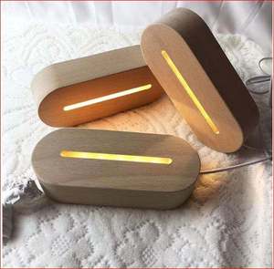 ฐานไฟ LED RGB รูปวงรีสำหรับแผ่นอะคริลิค ของขวัญงานศิลปะ ฐานไฟกลางคืนแบบ USB พร้อมสายและสวิตช์ - Product Image 5