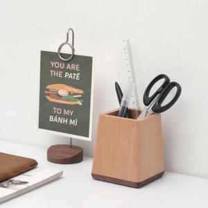 Accesorios de escritorio, soporte de madera para lápices, organizador de escritorio, decoración, soporte de madera para guardar bolígrafos - Product Image 2
