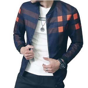 Blouson Bomber Homme Tendance en Polyester et Nylon, Imperméable, Imprimé à Carreaux, Respirant, Style Streetwear, Logo Personnalisé - Product Image 6