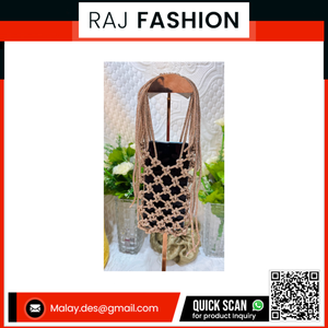 Luxury Handmade Beaded Macramé <b>Mini</b> Handbag with Elegant Woven Design for Women - Product Image 2