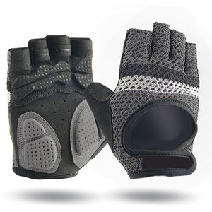 MADNI LEATHER INDUSTRIES Unisex Half-Finger Hook & Loop Polyester Lightweight Windproof Non-Slip <b>Cycling</b> Gloves for Kids - Product Image 4