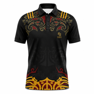 Camiseta Deportiva Polo Personalizada con Sublimación para Hombre, Secado Rápido, Transpirable, Diseño Tribal, Jersey de Golf, Tenis, Ropa Deportiva - Product Image 1