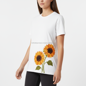 T-shirt unisexe d'été 100 % coton personnalisé avec logo, anti-boulochage, épais, haute qualité, vente en gros - Product Image 1