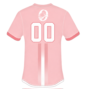 Conjunto de Rugby Rosa Bebé y Blanco, Jersey de Manga Corta con Cierre Frontal, Pantalones Cortos a Juego, Uniforme Deportivo Transpirable para Entrenamiento de Equipo - Product Image 4