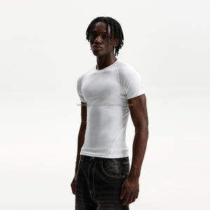 T-shirts pour hommes coupe ajustée coton LOGO personnalisé chemises de fitness pour hommes col en O sporty GYM Wear t-shirt d'entraînement pour homme - Product Image 1