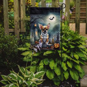 Drapeau de jardin multicolore Chihuahua Spooky Halloween Boîte aux lettres Bannière décorative de jardin pour les œuvres d'art et les parterres de fleurs Petite taille - Product Image 2