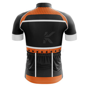 Ensemble de maillot de cyclisme haut de gamme, écologique, coupe-vent, respirant, extensible, pour la course, avec logo et couleur personnalisables - Product Image 4