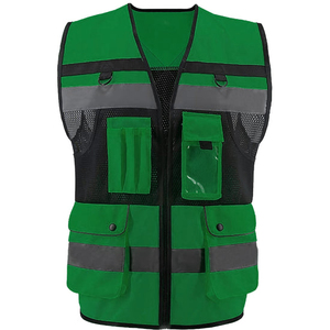 Gilet décontracté pour homme en polyester haute visibilité, durable, respirant et imperméable avec bandes réfléchissantes pour un confort tout au long de la journée sur le travail (OEM) - Product Image 1