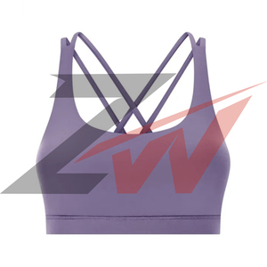 Sujetador Deportivo Acolchado con Espalda Cruzada para Mujer, Directo de Fábrica, Absorbe la Humedad, para Fitness al Aire Libre y Yoga, Fabricante OEM - Product Image 2
